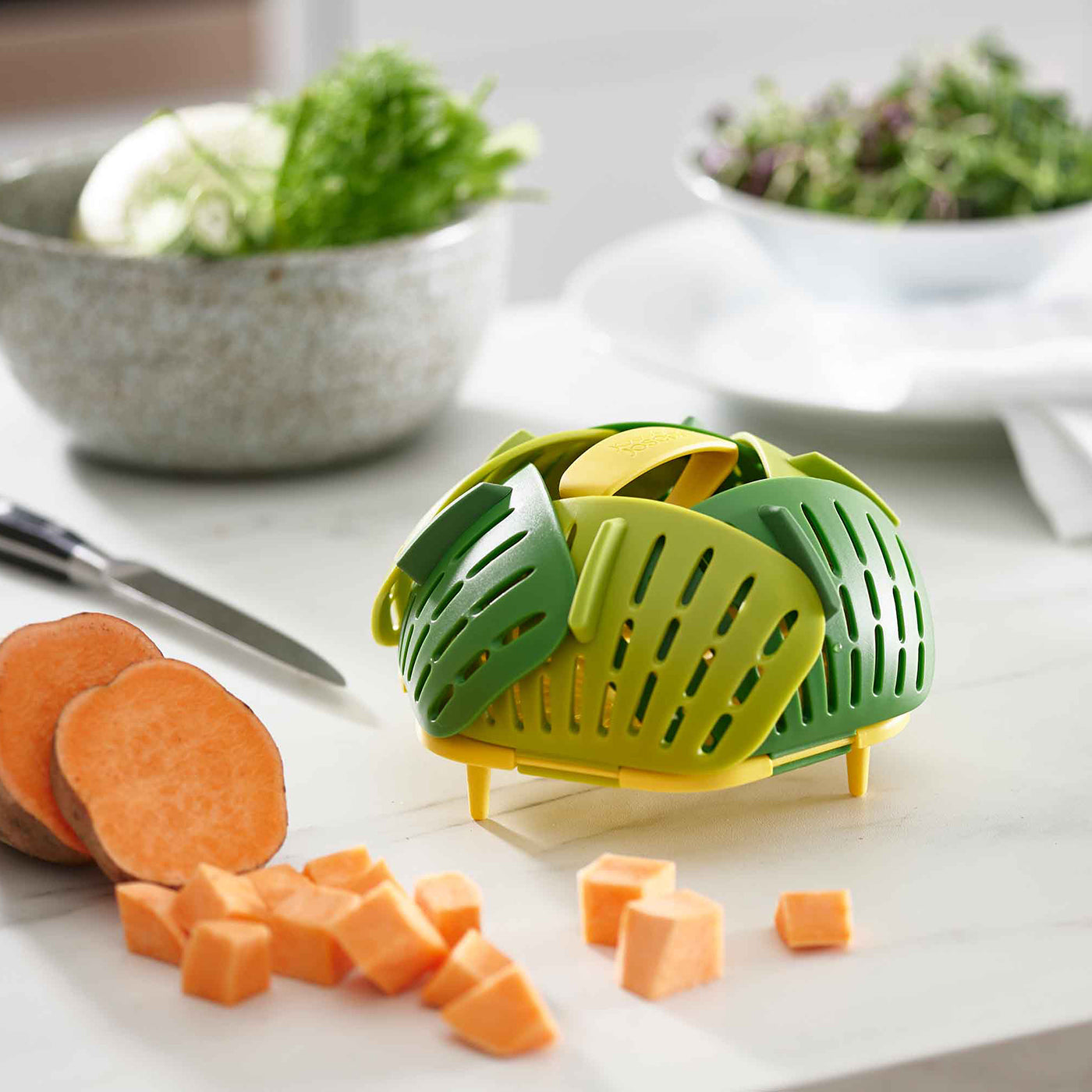 Foldable Vegetable Steamer Duo - Joseph Joseph