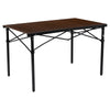 Table de camping - Orcas - 115 cm x 70 cm - Marron/Noir - Bo-Camp