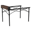 Table de camping - Orcas - 115 cm x 70 cm - Marron/Noir - Bo-Camp