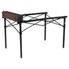 Table de camping - Orcas - 115 cm x 70 cm - Marron/Noir - Bo-Camp