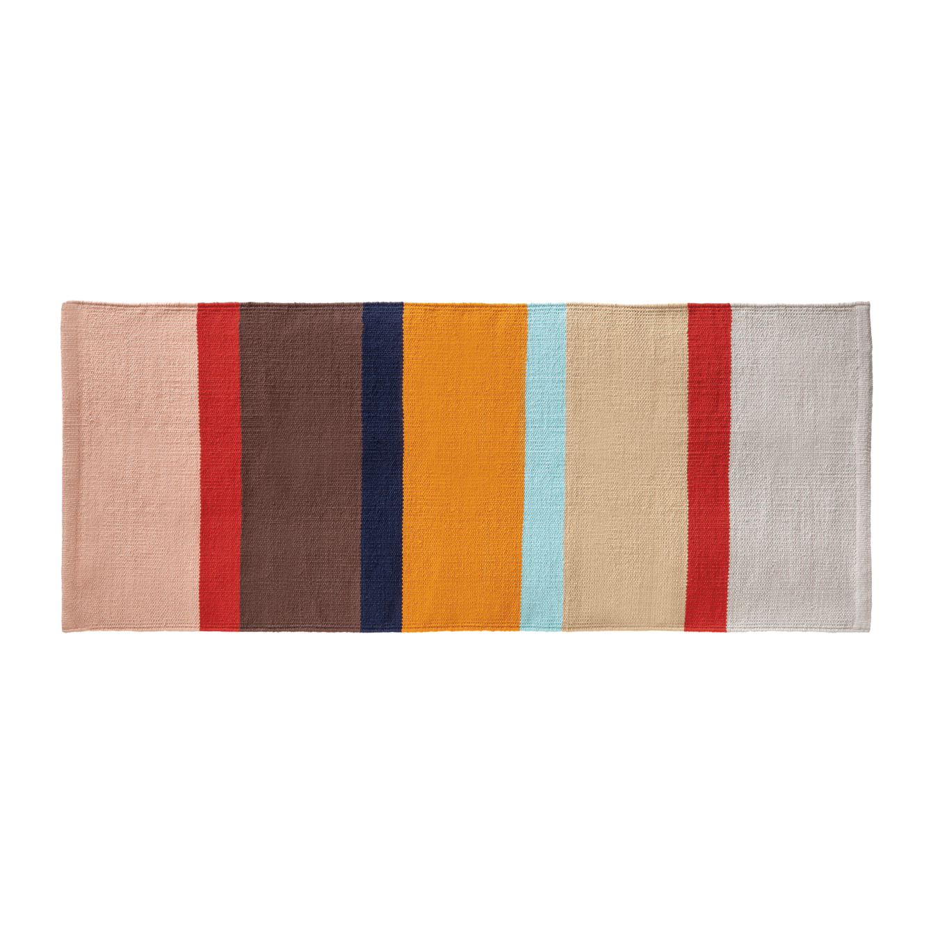 Carpet runner with colorful stripes in robust cotton - Remember