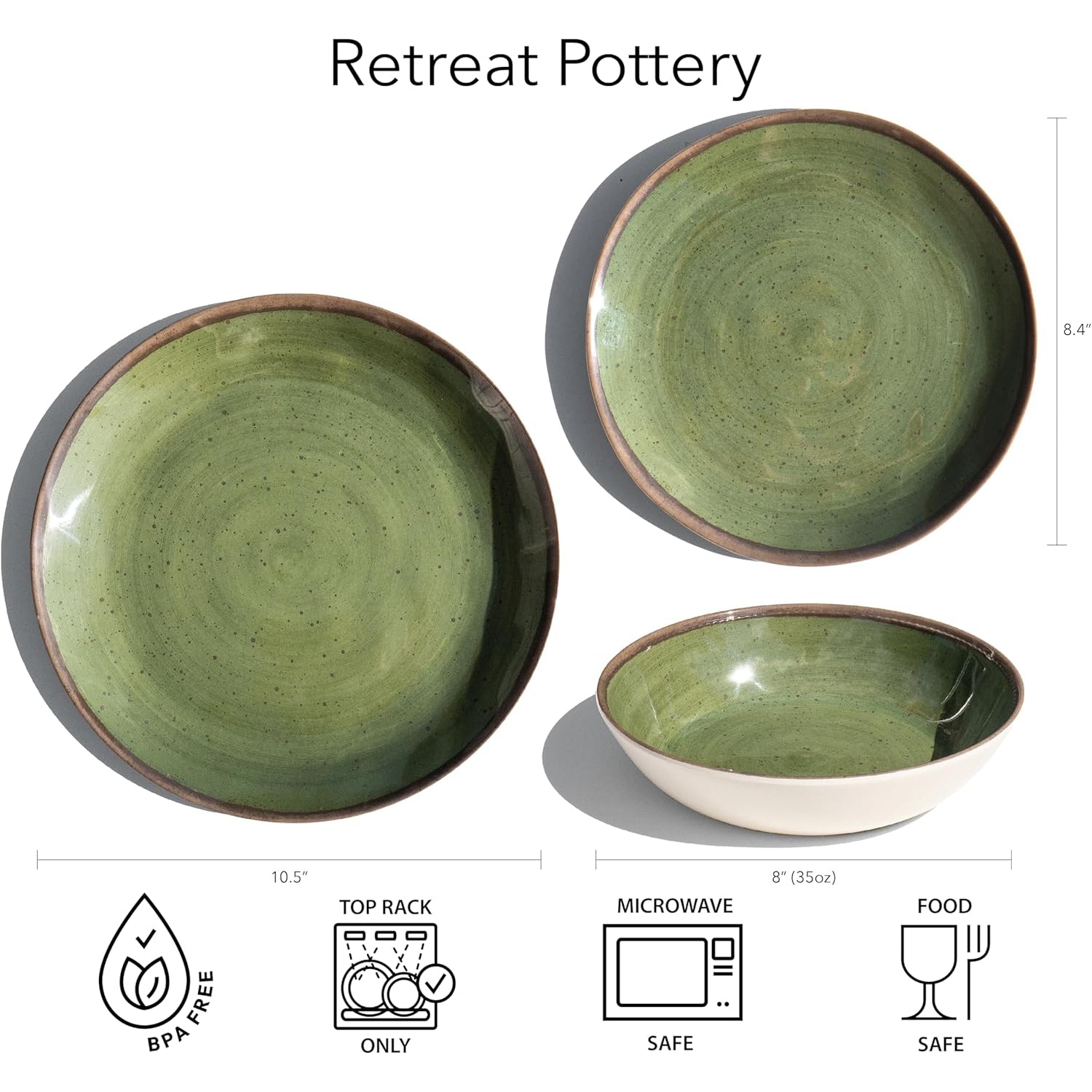Tarhong - Green & Garden vines newwave melamine servies
