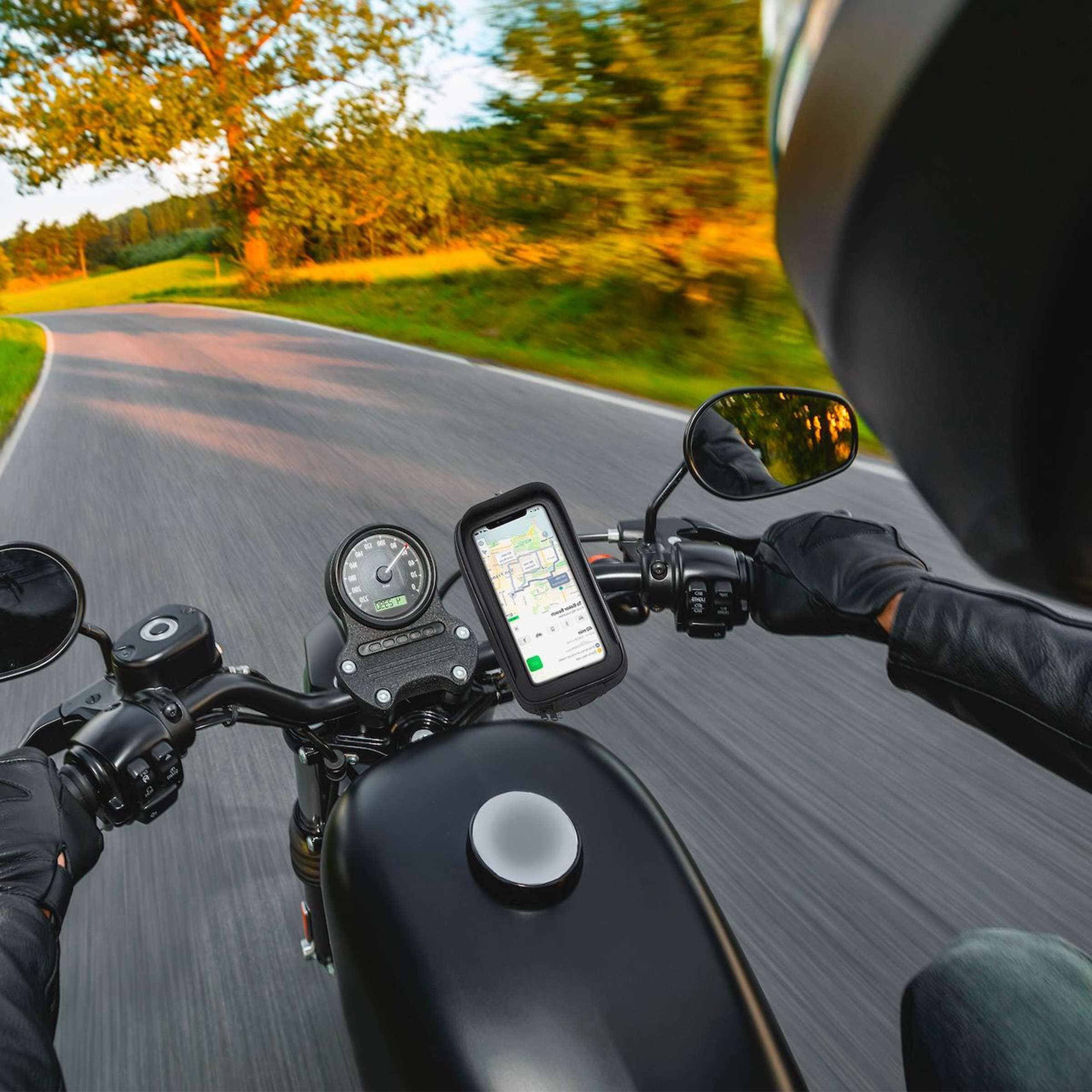 Phone holder for motorcycle handlebar ProRide - Celly