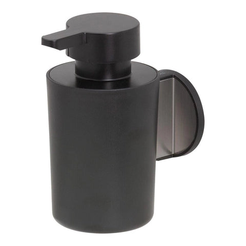 Black soap dispenser of 180 ml to be mounted with screws or glue Tune by Tiger