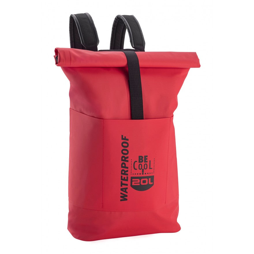 Rode waterproof rugzak van 20 liter van BE Cool