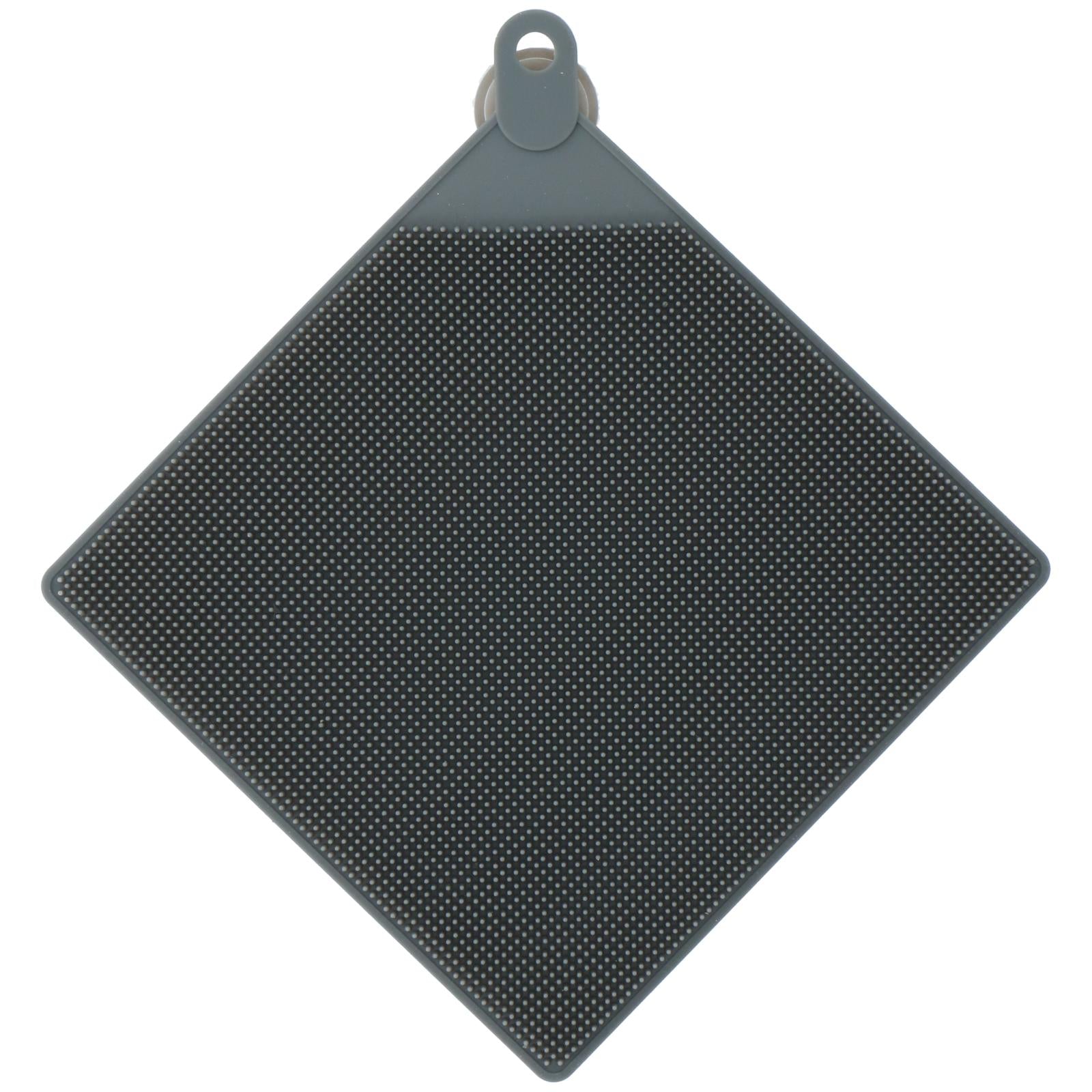 vaatdoek uit silicone met zuignap zwart