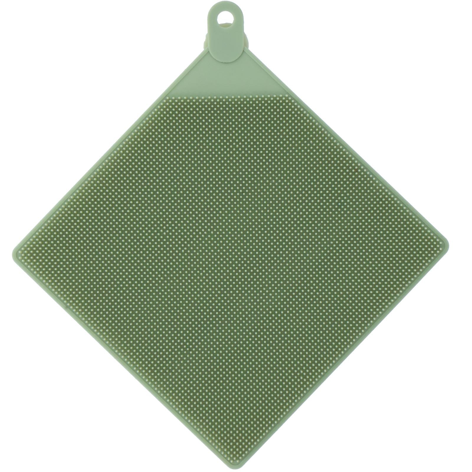 vaatdoek uit silicone met zuignap groen 