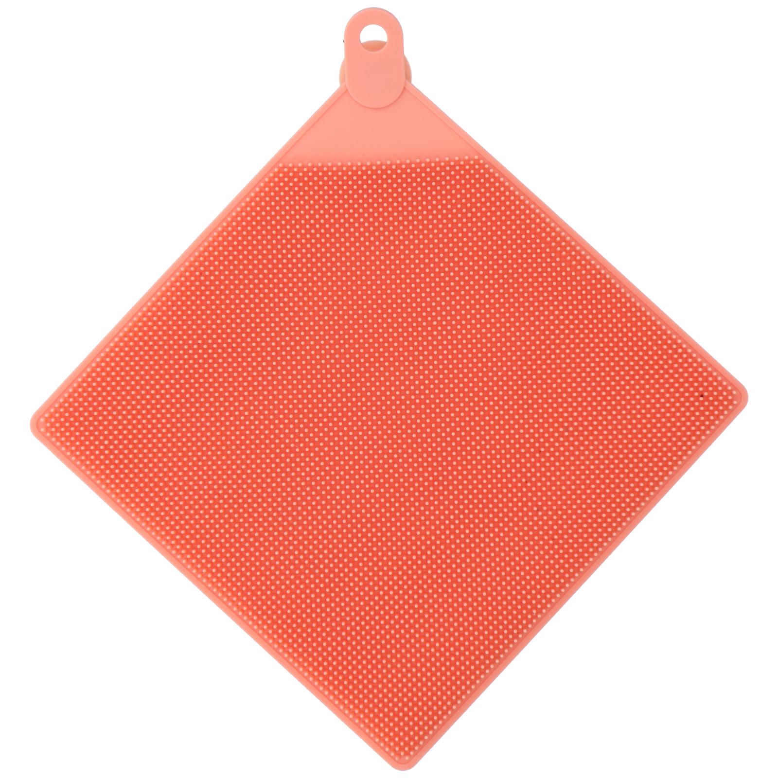 vaatdoek uit silicone met zuignap rood 