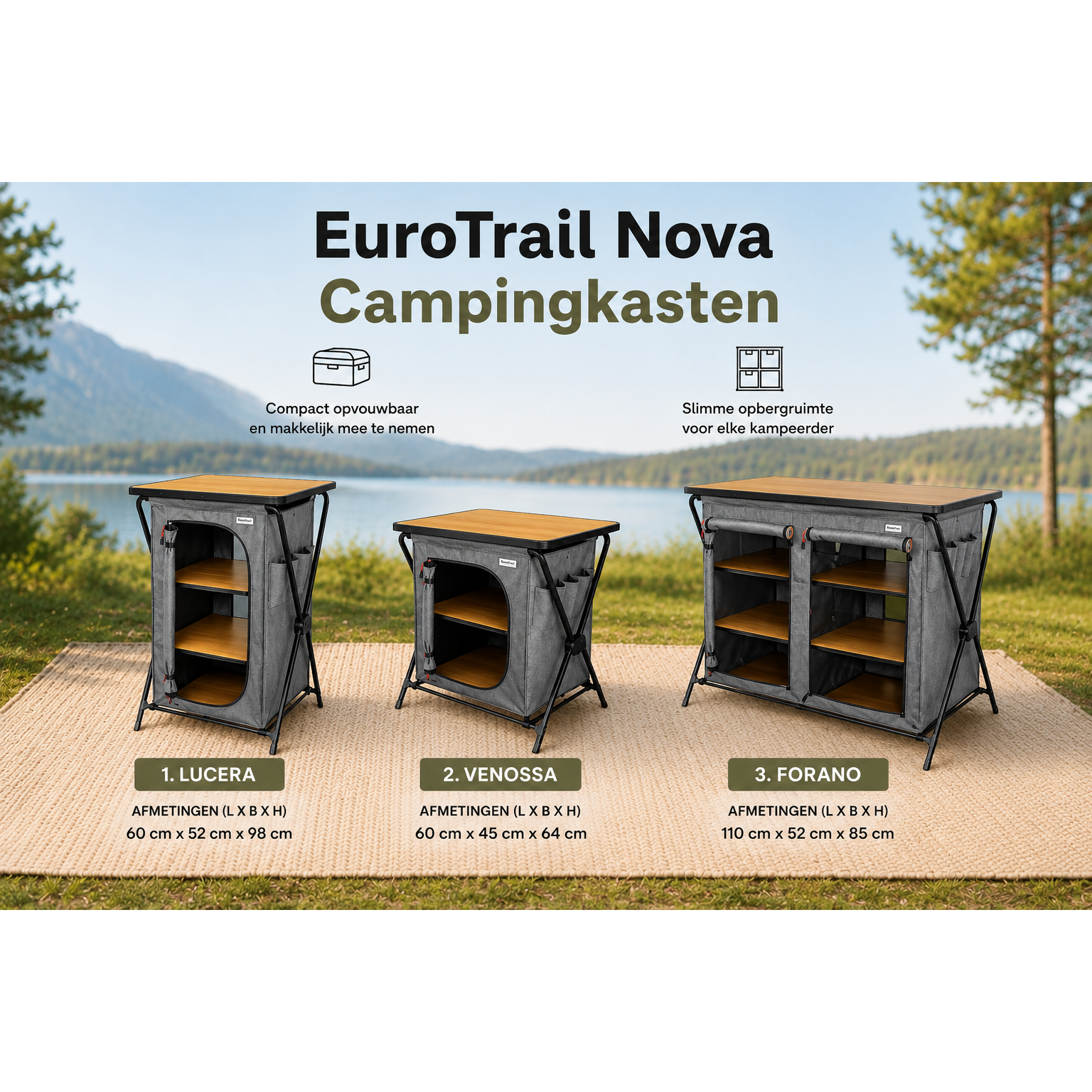 Nova Camping Cabinet—various sizes—EuroTrail