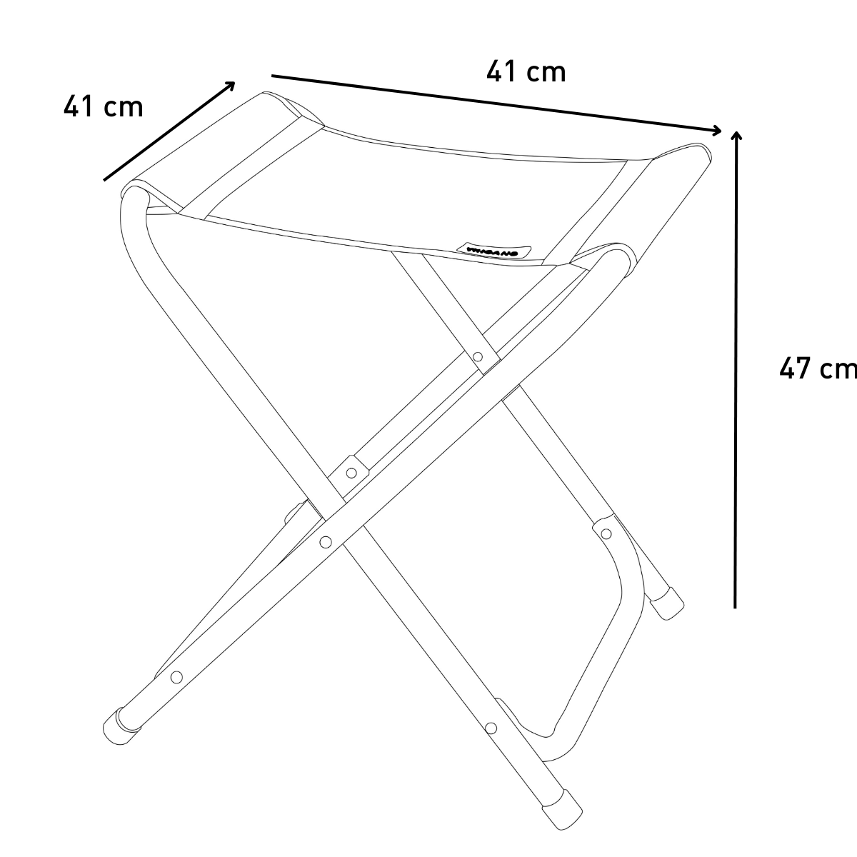 Folding stool Air in aluminum and textile - Trigano
