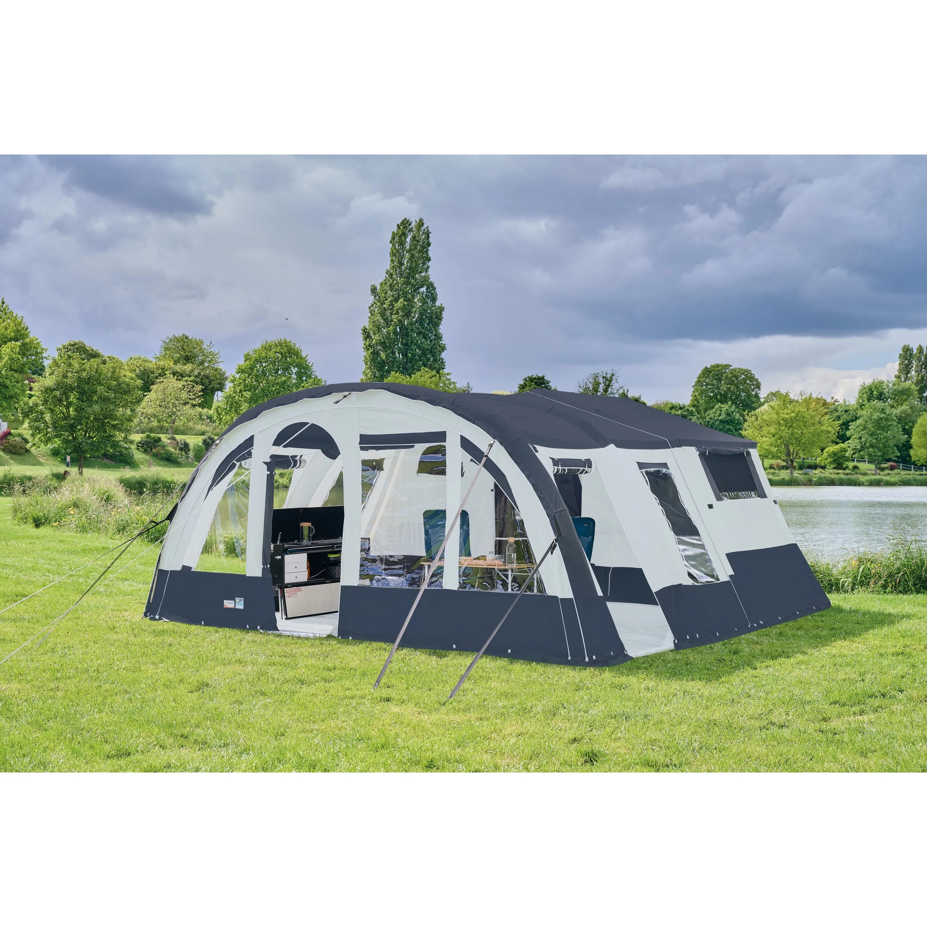 Folding trailer with inflatable awning for 4 people Jamet Air model 2025