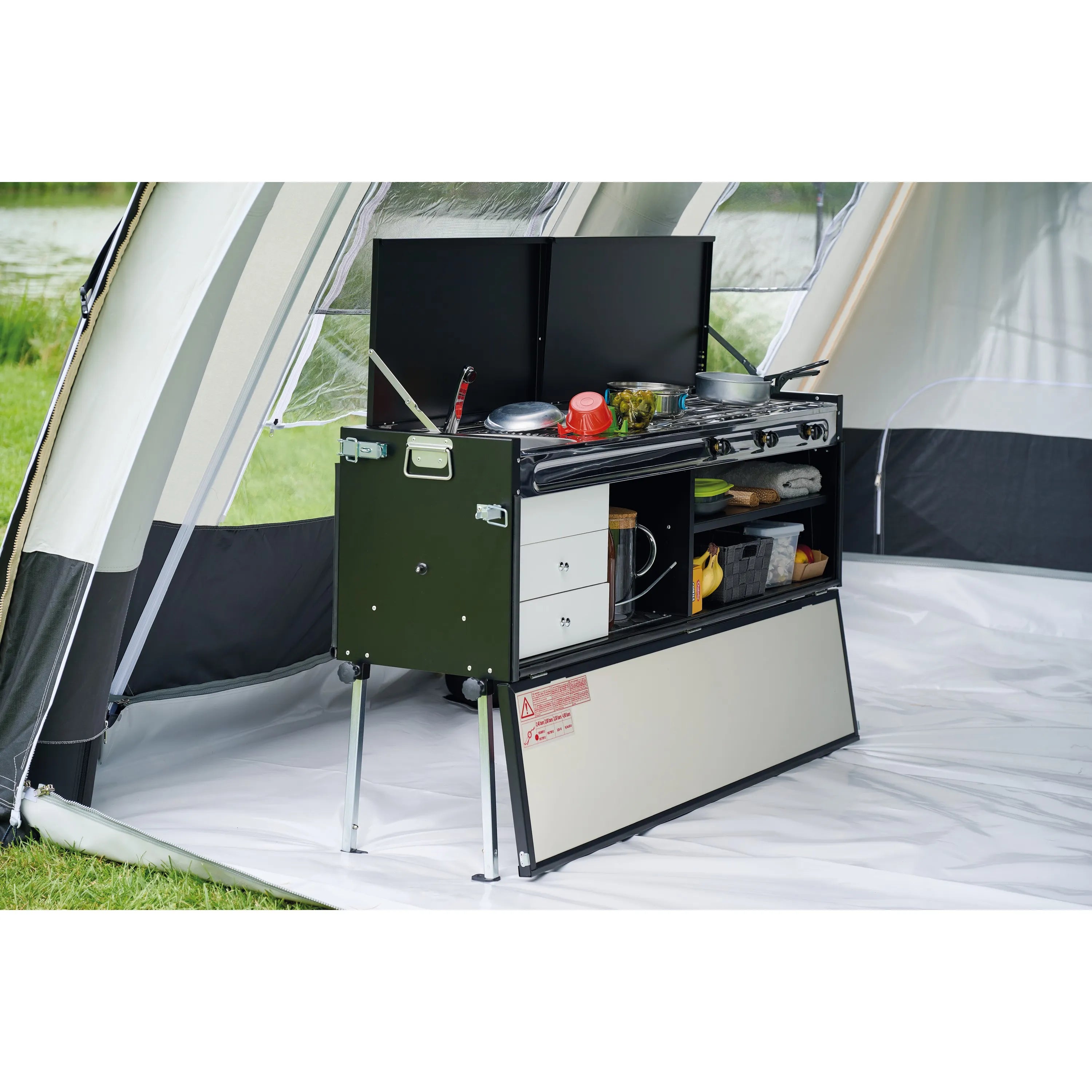 Folding trailer with inflatable awning for 4 people Jamet Air model 2025