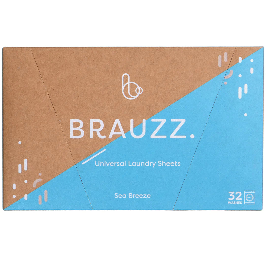 Doosje bruin-blauw wasstrips 32 stuks van Brauzz