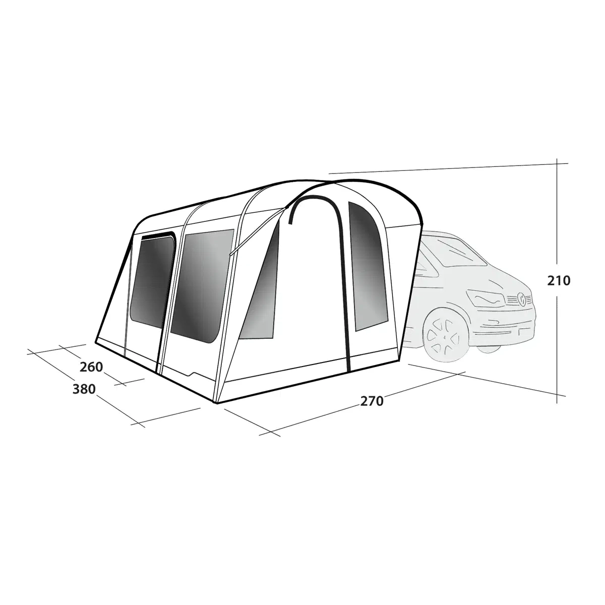 Outwell Wolfburg Air - Drive away inflatable awning