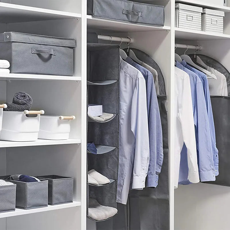 Hanging cabinet organizer - 5 compartments - grey - Zeller