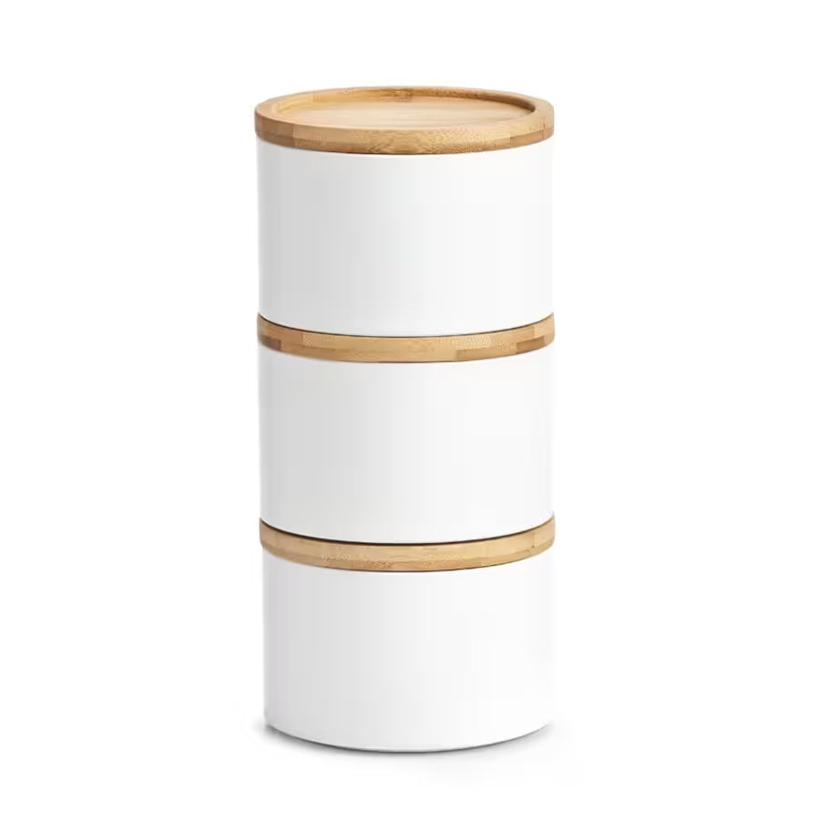 Stilvolle Aufbewahrungsbox mit Bambusdeckel - 1 Stück - Zeller