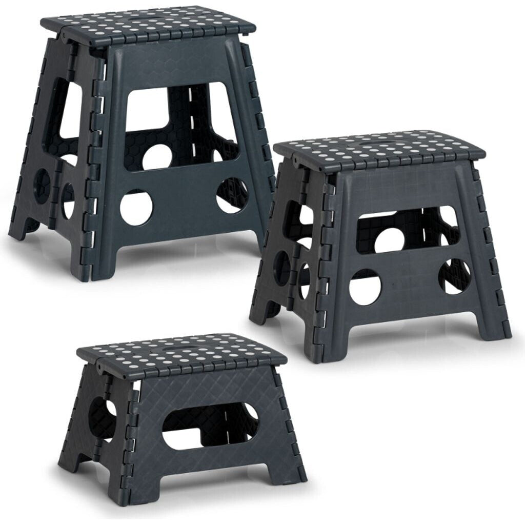 Foldable step stool in various sizes - anthracite - Zeller