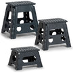 Foldable step stool in various sizes - anthracite - Zeller