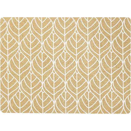 Placemat kurk - graphic leave - 40 cm x 30 cm - Zeller