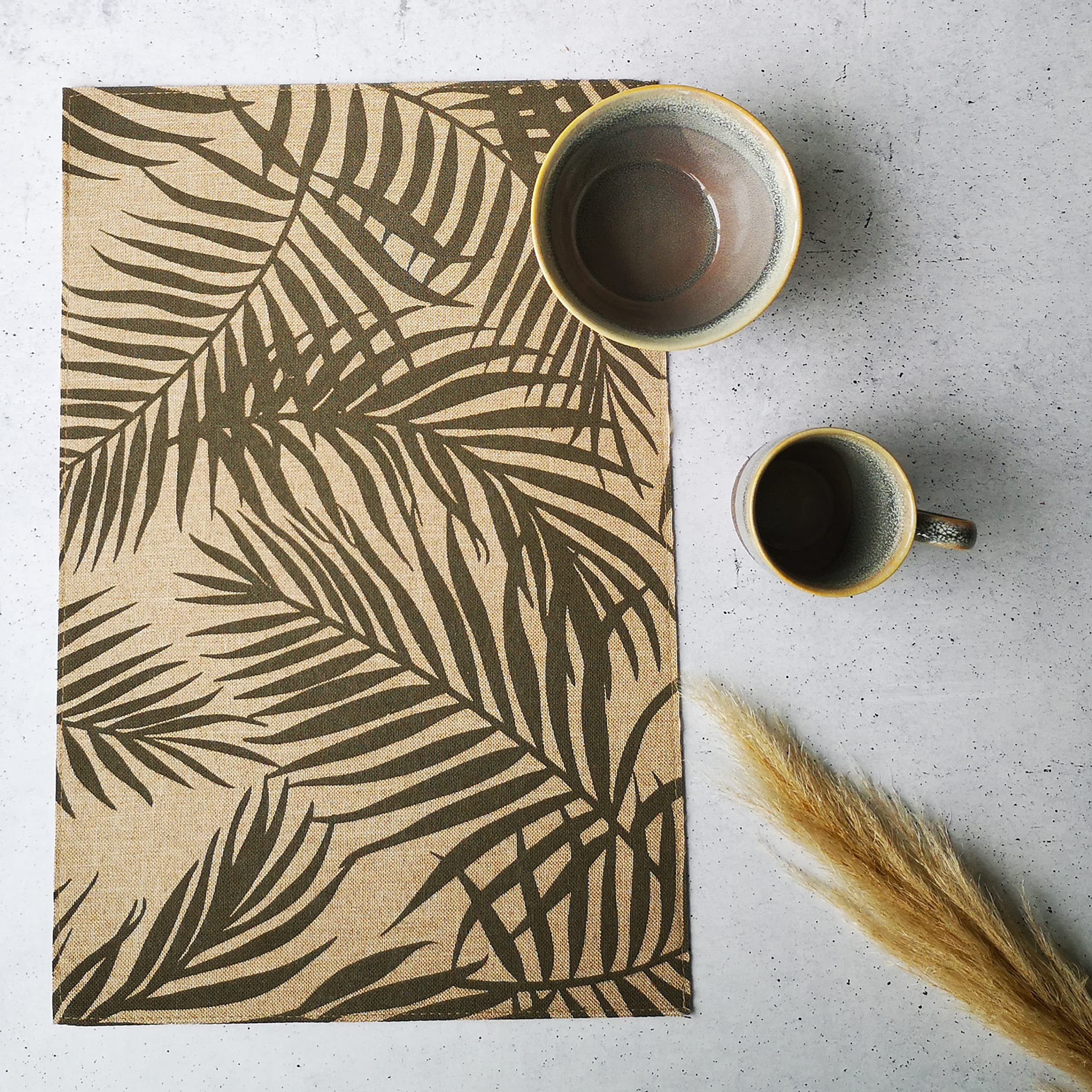 Tischset mit Palmblattmotiv - verschiedene Farben - Zeller